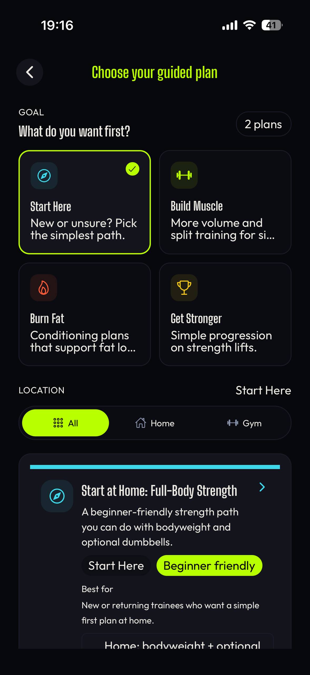 Guided programs.